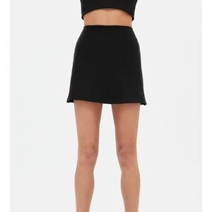 Girlfriend Collective Black Mini Skort medium M